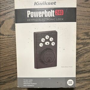 Kwikset Powerbolt 240 Keypad Electronic Deadbolt Lock - Black